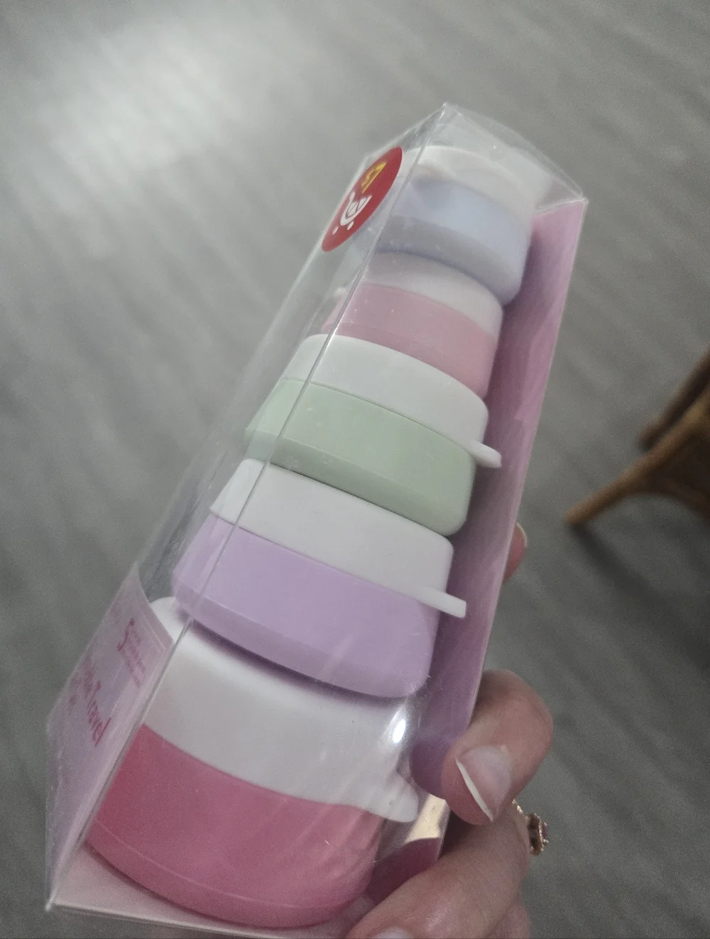 Stackable Pastel Travel Jar Set